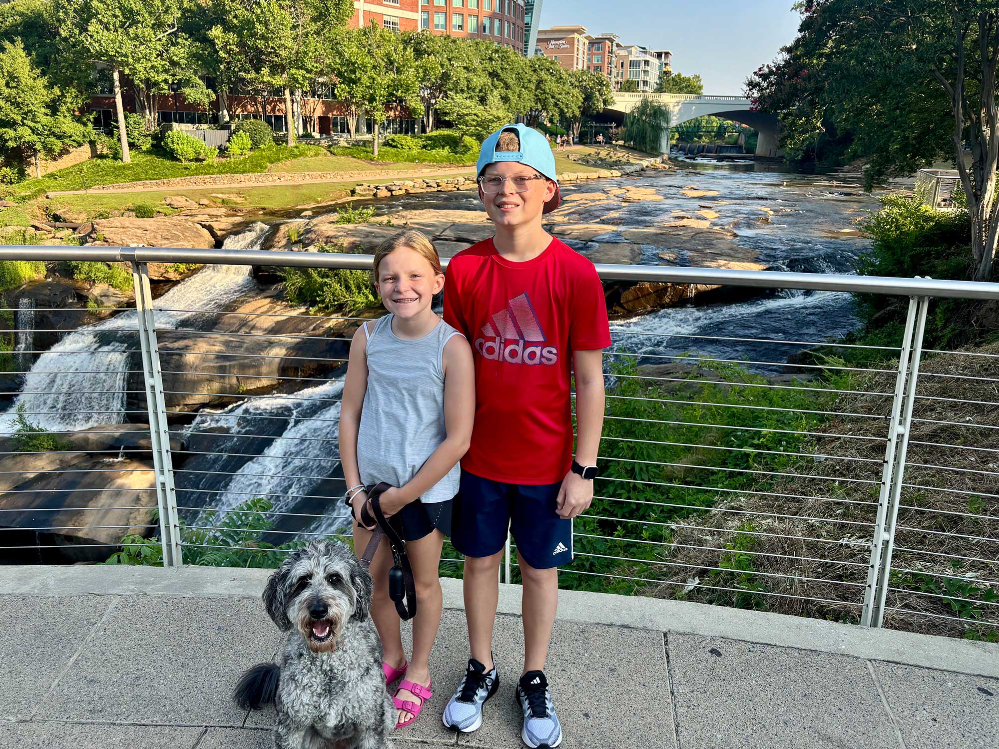 Ken Taylor's kids and dog - Ken Taylor, Nurse Anesthetist at CCOFS in South Carolina